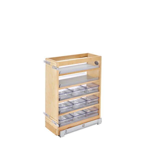 Rev-A-Shelf Maple Veneer, Light Brown, 8.62 in W, 25.56 in H, 19 in D, 19 in L, Light Brown 448-VC25SC-8 - main